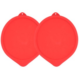PUREKRA Silicone Lids for Anchor Hocking 2 Quart Batter Bowl (8 Cup), 2 Pack, Red, Microwave & Dishwasher Safe - Lid Only