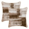 Jecuwo Brown Grey Throw Pillow Covers 18x18 Set of 2,