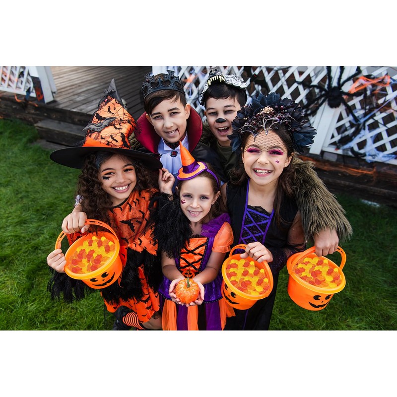 Fruidles Fall Mini Gummy Pumpkins Candy, Assorted Fruit Flavors Gummies,