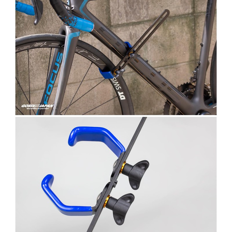 GORIX Bicycle Front Wheel Holder (Secures Front Wheel Rear) Fixed