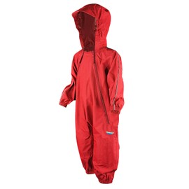 Splashy Waterproof One Piece Rainsuits and MudStopper Coveralls for Kids (8 Years, Red)