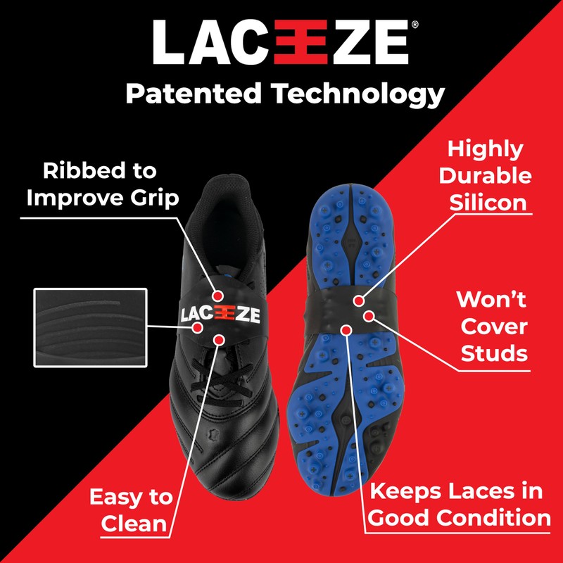LACEEZE Bands Max size 3 PACK black bands fits shoe