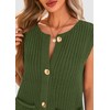PRETTYGARDEN Women's Summer Sweaters Vest 2025 Sleeveless Button Down Cropped