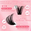 Eyelash Extensions Set, 80D Natural DIY Eyelashes, 8-16 mm, D