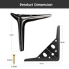 Anterrific 6 Inch Shiny Black Furniture Legs, Metal Legs for