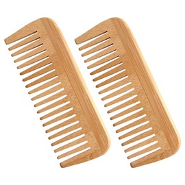 FOMIYES 2pcs Solid Wood Comb Shower Comb Curl Comb Curly Hair Comb Household Scalp Massage Comb No Static Comb Wide Tooth Comb Combs Portable Comb Wooden Woman Modeling