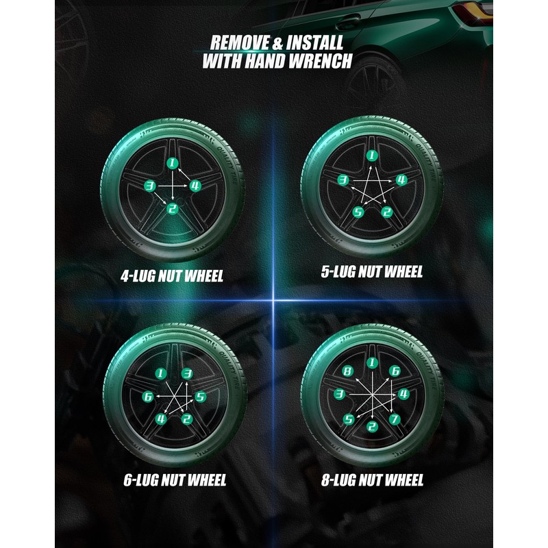 Glorider Small 6 Point Spline Lug Nuts Key Tuner Socket