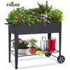 FOYUEE Raised Planter Box with Legs Outdoor Elevated Garden Bed