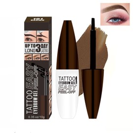 SWETIYOU Tattoo Peel Off Eyebrow Gel Tint, Long Lasting Brow Tint, Transfer Proof and Waterproof Tint Peel Off Brow Gel, Last Up to 3 Days, For Fuller & Defined Brows Makeup(Brown)