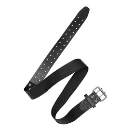 Högert Technik - Leather belt made of high-quality natural leather, 143 x 5 cm, can be shortened, belt, leather belt, jeans belt, black, black