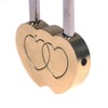 4PCS 50MM Engraved Padlock Double Heart Shaped Lock for Wedding
