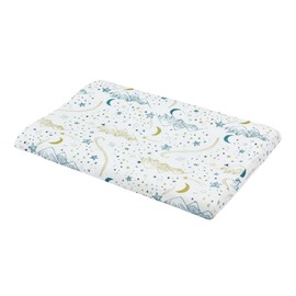 Nest Designs Toddler Pillow with Bamboo Viscose Pillowcase - Stars White, Medium (Silk)