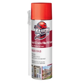 Kraken Bond Gaps & Cracks Expanding Foam Sealant - (1x12oz) High Expansion Polyurethane Spray Foam for Window & Door, Straw Use Waterproof High Yield Gap Filler - 1 Pack