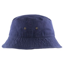 Newhattan Short Brim Visor Cotton Foldable Bucket Sun Hat (Navy Blue, Large/X-Large)