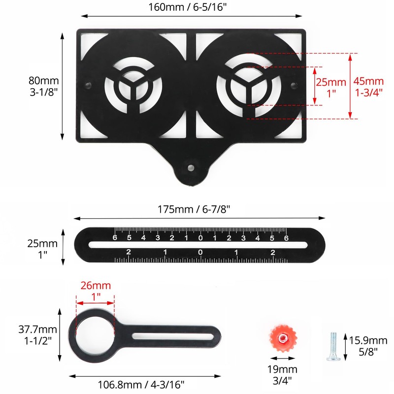 QWORK® Template Tool, 12 Sides Angle Template Multi Angle Ruler