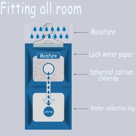 AOPANDA Fresh Scent Hanging Moisture Absorber，Eliminates Musty Odors for Fresher, Ideal for Closet, Humidity Packs, Hanging Closet Dehumidifier Bags, Dehumidifier for Room 9.8OZ(8pack-Polo）