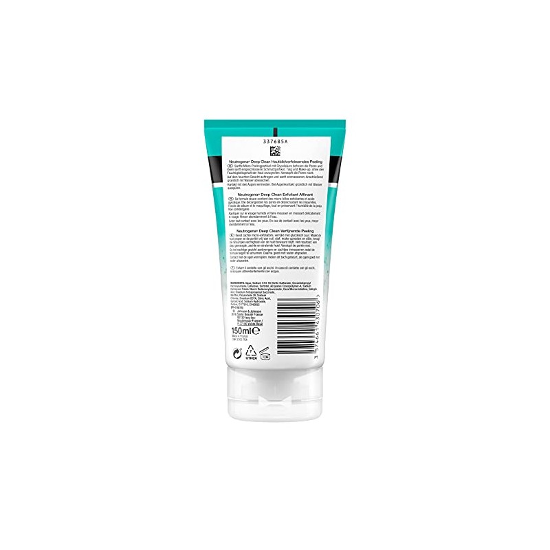 Neutrogena Deep Clean Facial Cleanser, Skin Refining Exfoliating with Glycolic