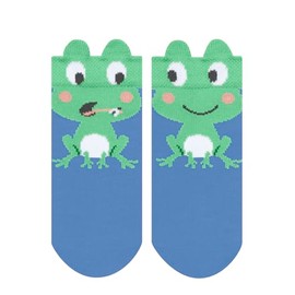 FALKE Unisex Baby Frog Friends B So Cotton Patterned Socks, Blue Note 6545