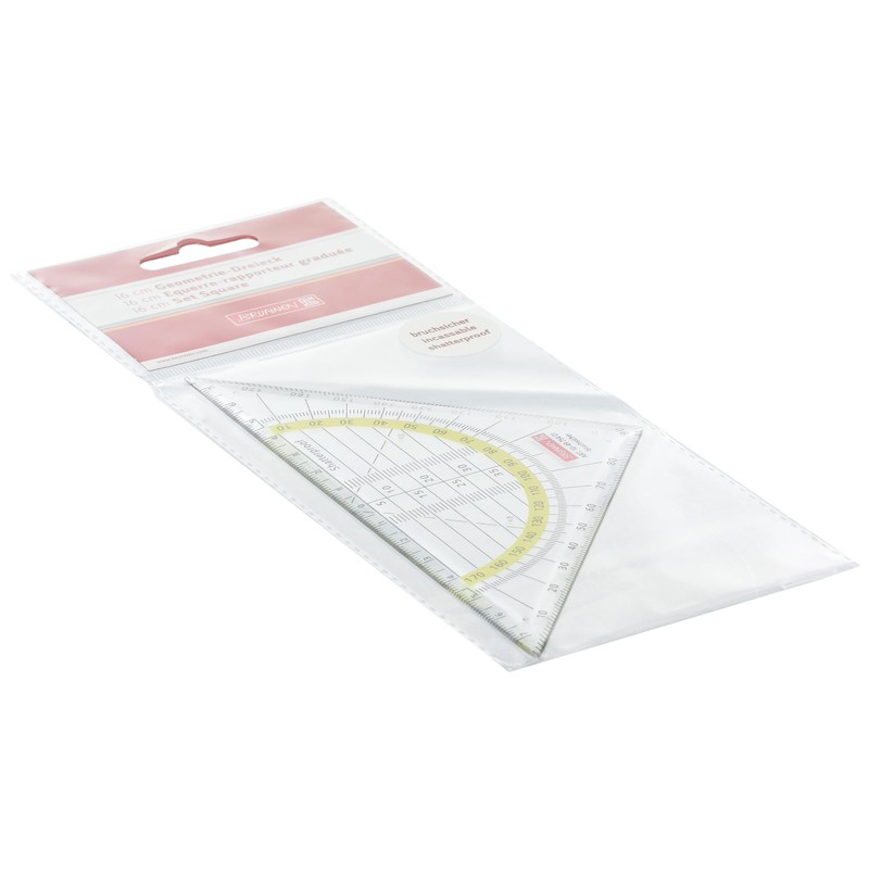 Brunnen 104975401 Geometry Triangle for School and Office, 16 cm,