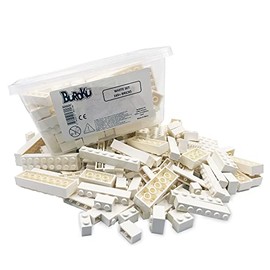Buroku - 165-Piece White Building Set | Toy Bricks Compatible with All Brands | Promotes Creativity and Imagination | Various Sizes | Safe and Non-Toxic | Building Blocks