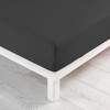 douceur d'intérieur, Fitted Sheet (140 x 190 cm) Jersy Anthracite,