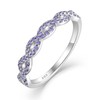 JIWOY Twisted Stackable Ring 925 Sterling Silver Infinity Ring Round