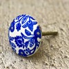 ARTISNO Set of 10 Colorful Blue Ceramic Knobs for Kitchen