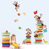decalmile Monkey Wall Decals Animals Kids Learning Wall Stickers Baby