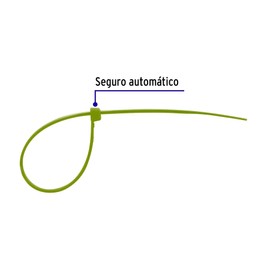Volteck Cincho plástico verde 40 lb, 15 cm bolsa con 50 piezas