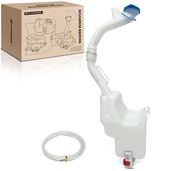 A-Premium Windshield Washer Reservoir with (Washer Pump/Filler Neck/Cap/Hose) Compatible with