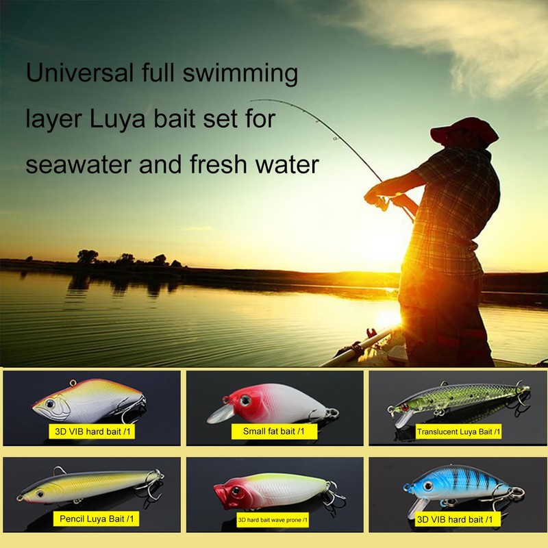 Leeko Spinner Fishing Set, Blinker Fishing Bait for Pike, Trout,
