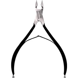 Professional Cuticle Nippers Stainless Steel Cuticle Cutters and Remover -Best Nipper Scissors, Nail Care Tool for Manicure and Pedicure (Black)