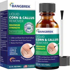 Corn Removers for Toes: Liquid Salicylic Acid Corn Removal for Feet - Corn Callus Remover for Feet Extra Strength (0.5 Fl Oz)