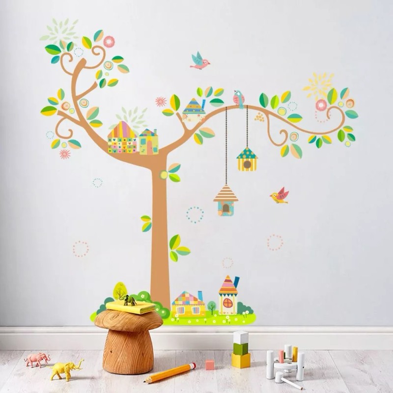 DaraBaby Vinil Infantil Casa De La Selva Cuarto Recamara Sala+