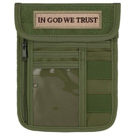 IronSeals Travel Neck Wallet Tactical Nylon Passport Holder ID Card Organizer Travel Phone Pouch