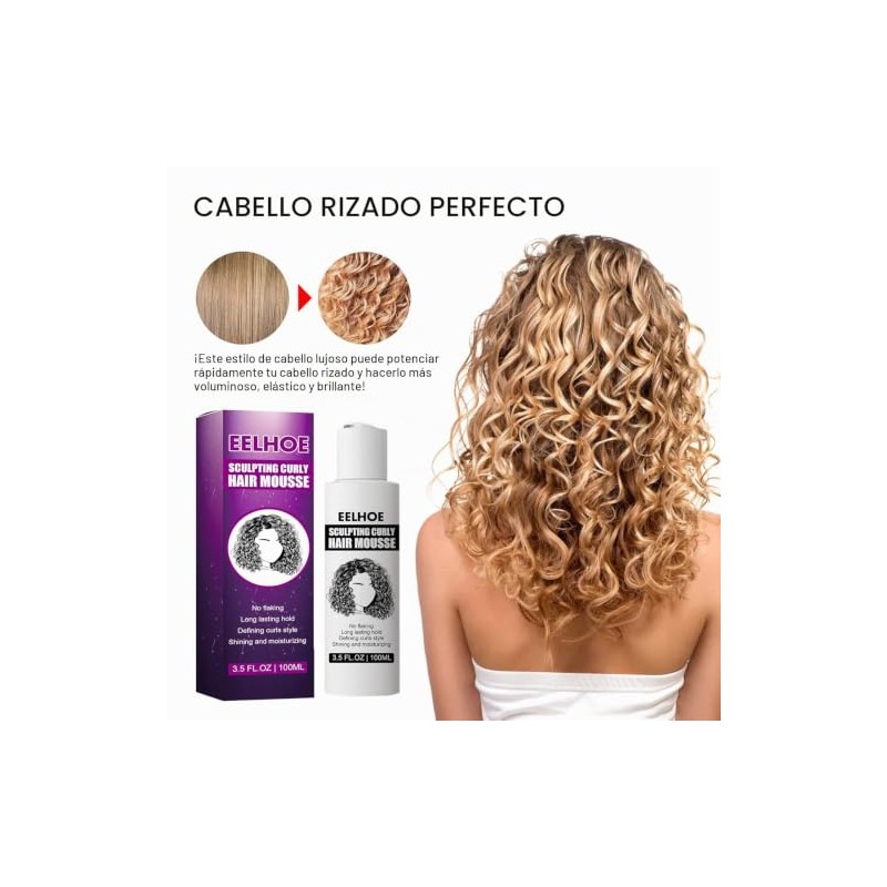 Daconovo, Espuma para Rizos, 100ml, Hidratante y Nutritiva, Definición de