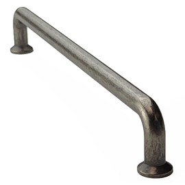 French Furniture Fittings Cupboard Handles, Set of 6 Door Handles, Antique Pewter, Cabinet Handles for Kitchen Cupboards and General Furniture (192mm Between fixings)