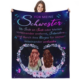 Bold and Brash Geschenke für Schwester, Geburtstagsgeschenk für Beste Schwester, Schöne Kuscheldecke Flauschig Fleecedecke Geschenkideen zum Geburtstag Weihnachten 130x150cm