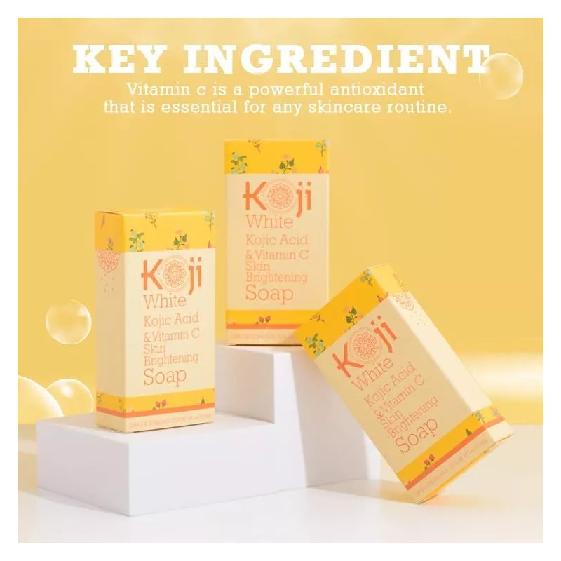 Koji Jabón Blanqueador Brillo Piel Ácido Kójico Vitamina C M