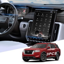 WEIPIN For 2024-2025 Acadia (Elevation/AT4/Denali) Screen Protector 15 Inch Glossy Tempered Glass Touchscreen *1 + Nano Dashboard *2 Accessories 9H Hardness Glass - No More Scratch&Fingerprint