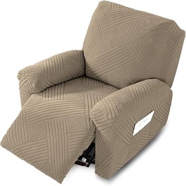 NORTHERN BROTHERS Recliner Cover, Stretch Recliner Covers That Stay in Place, Washable Lazy Boy Recliner Chair Covers, Furniture Protector Recliner Slipcovers for Dog Kid, Khaki