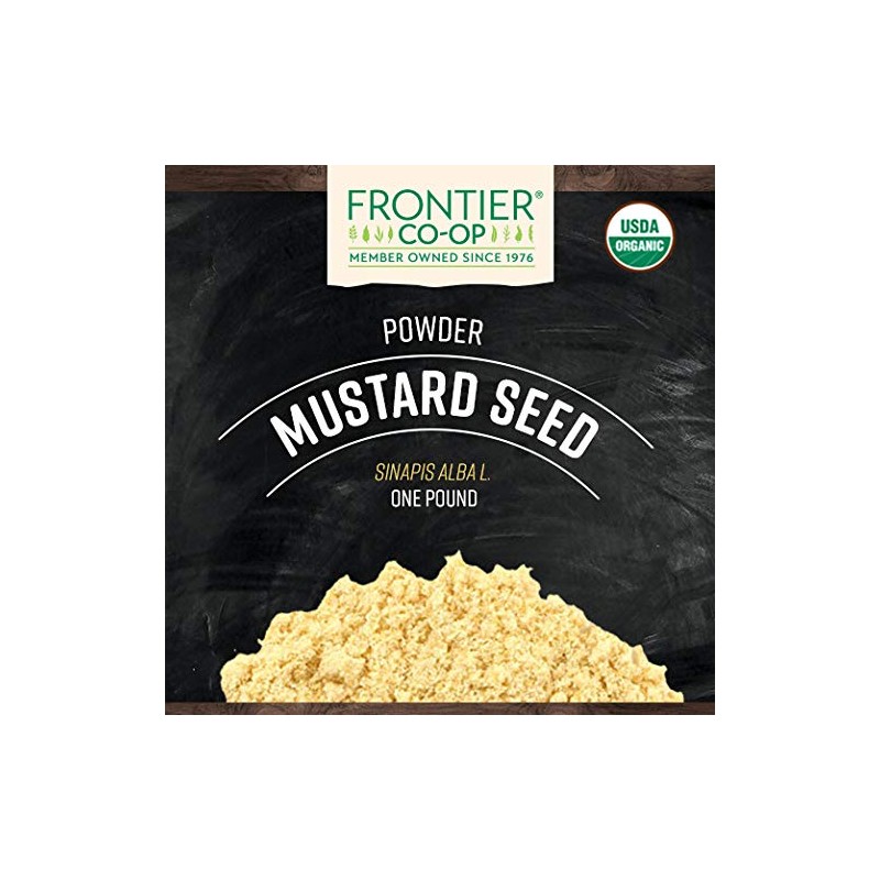 Frontier Mustard Seed, Yellow Mustard Powder Certified Organic, 16 Ounce