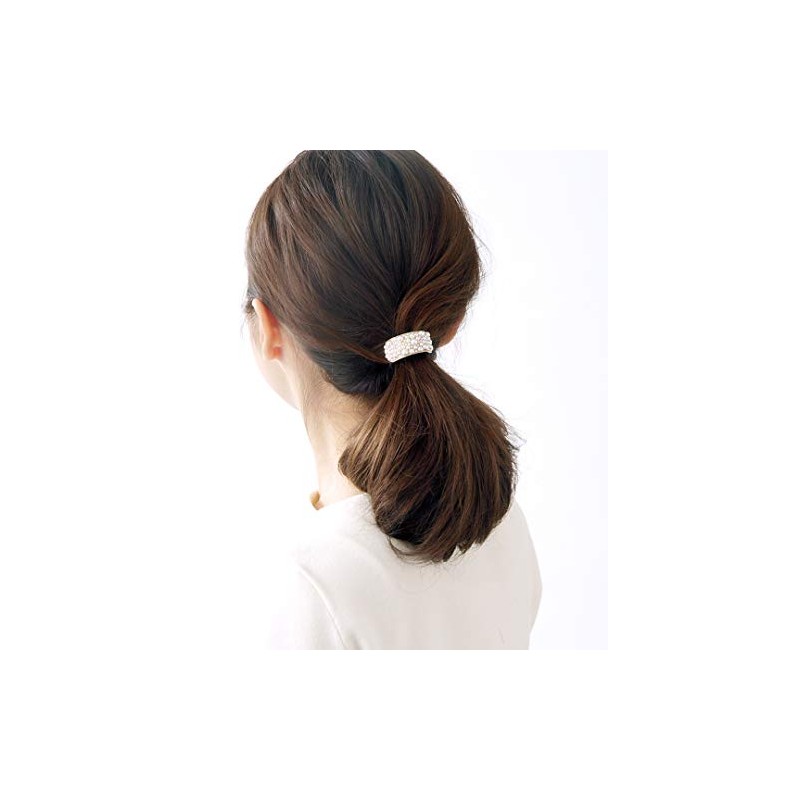 VingTAINE H7182 Pearl Curve Hair Cuff, Pony Hook, Easy Arrangement,