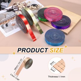 PATIKIL 5x5mm Self Adhesive Mirrors Mosaic Tiles, 3600 Pcs Square Mini Glass Mosaic Disco Tile Sticker for DIY Craft Disco Ball Party Decoration, Rose Gold