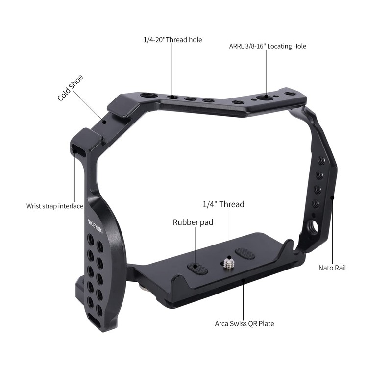 NICEYRIG Camera Cage S5 for Panasonic Lumix S5 with NATO