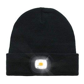 Cat Men's 1120163 Flashlight Beanie - One Size Fits All - Black