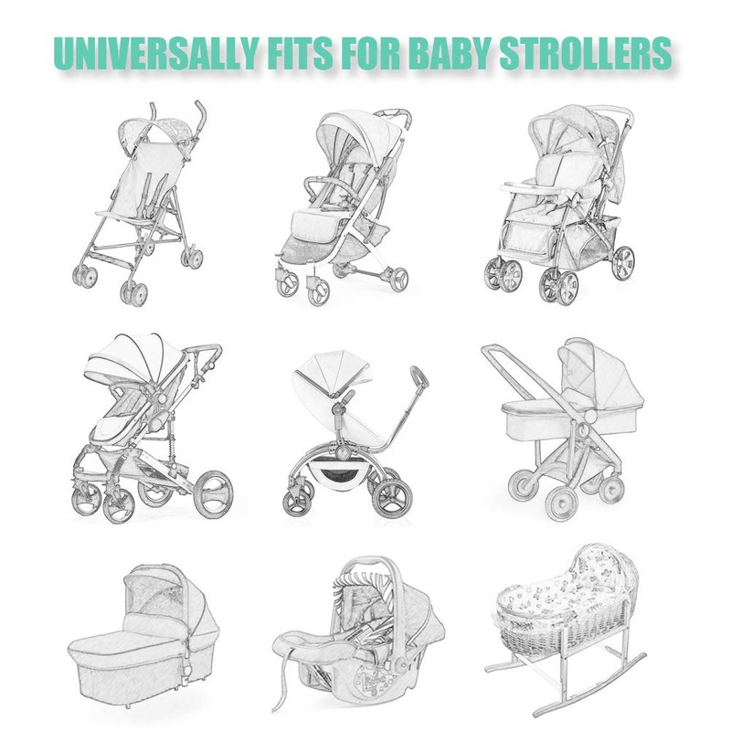 Durable Baby Stroller Mosquito Net (2 Pack) - Universal Elastic