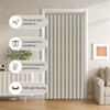 Jilron Accordian Door Curtain, 100% Blackout Folding Magnetic Doorway Curtains,Linen