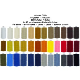 1000 m Sewing Thread Thickness 30 50 80 120 (799 - Black, Thickness 50 - Jeans & Leather)