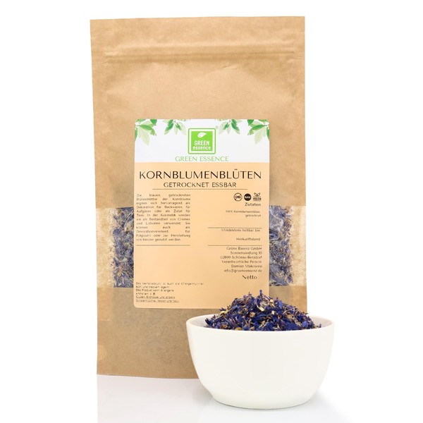 Cornflower Edible Flowers Dried 25 g from the Green Essence